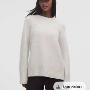 SUPER LUXE LULULEMON ALPACA BLEND CREWNECK SWEATER GRAY XL NEW WITH TAGS